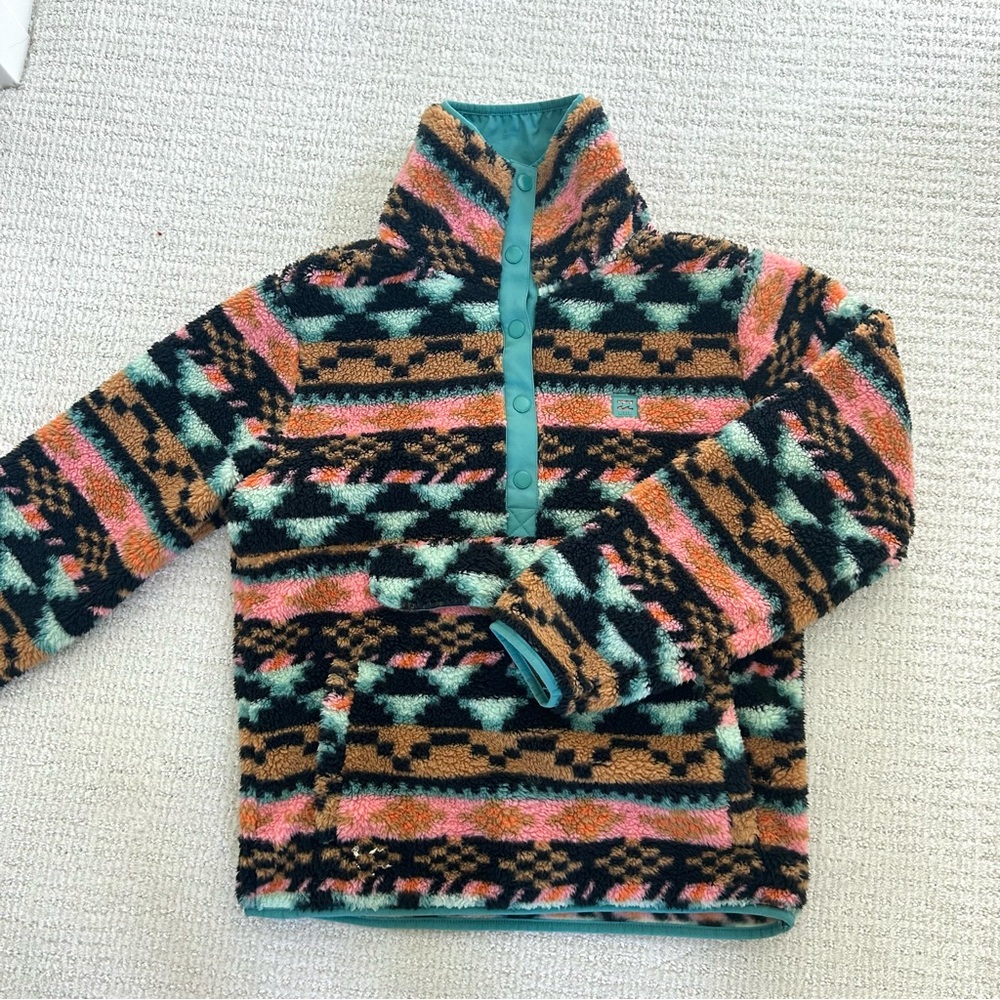 Billabong Fleece Quarter Zip Button Pullover Women’s